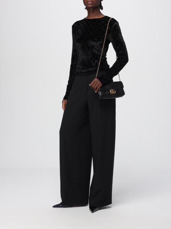 25FW 구찌 GG 마몽 스몰 숄더백 751526AACCE 1061 Black - GUCCI