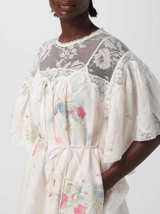 25FW 짐머만 롱 원피스 4547DSS252 CRMBQFLO Beige - ZIMMERMANN