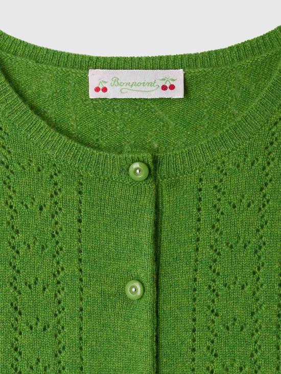 25FW [키즈] 봉쁘앙 풀오버 W05GCAK00004 047C Green - BONPOINT