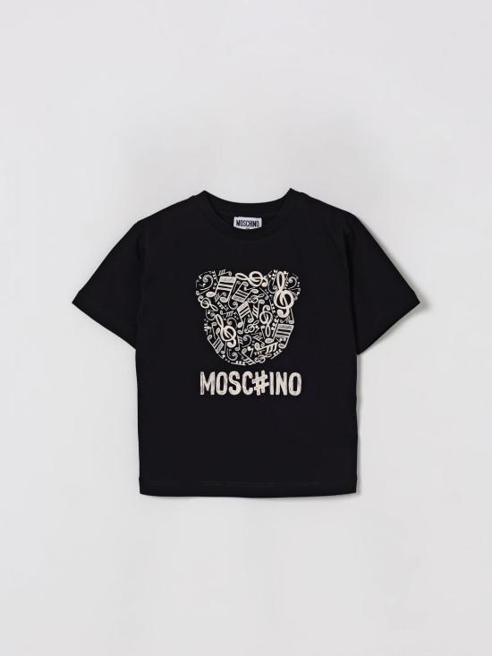 25FW [키즈] 모스키노 티셔츠 HQM05GLAA10 60100 Black