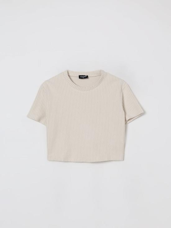 25FW [키즈] 디스퀘어드2 티셔츠 DQ2993D0AE3 DQ102 Yellow Cream