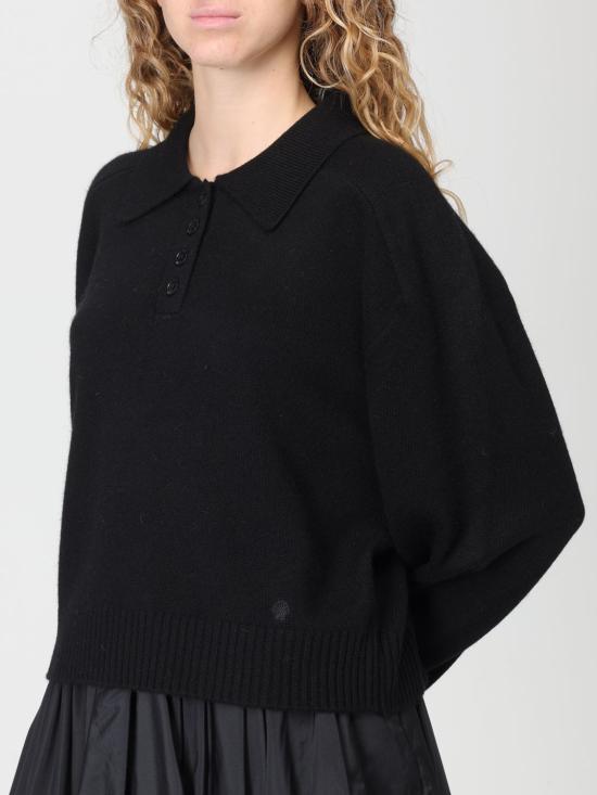 25FW 루루 스튜디오 폴로 티셔츠 HOMERE LDS Black - LOULOU STUDIO