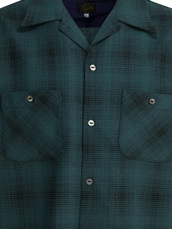 25FW 니들스 긴팔 셔츠 RW163ABLUE GREEN - NEEDLES