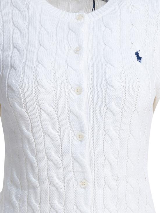26SS 폴로 랄프로렌 폴로 자수 케이블 니트 가디건 211971868007WHITE - POLO RALPH LAUREN