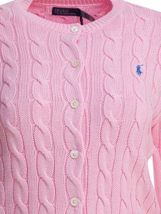 26SS 폴로 랄프로렌 폴로 자수 케이블 니트 가디건 211971868010CARMELPINK - POLO RALPH LAUREN