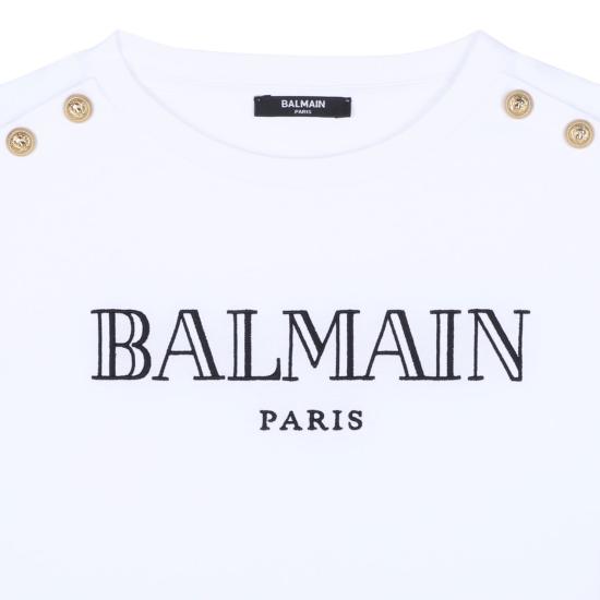 [키즈] 발망 티셔츠 BW8A21Z0116100OR WHITE - BALMAIN