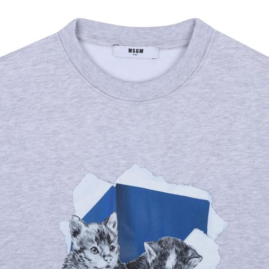 24FW [키즈] 엠에스지엠 탑 F4MSJGSW256107 GREY - MSGM