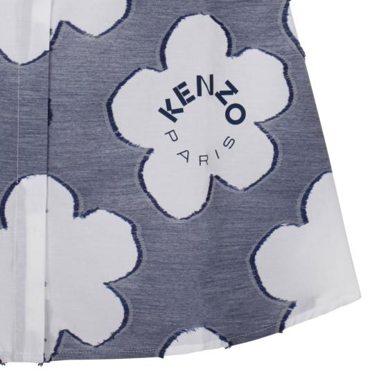  [키즈] 겐조 원피스 K1232784A NAVY BLUE AND ORANGE - KENZO