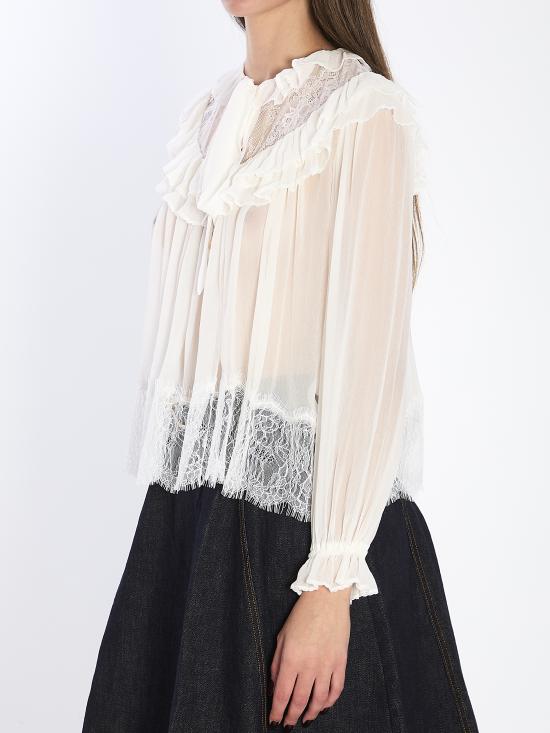 26SS 셀프 포트레이트 블라우스 RS26192T WHITE - SELF PORTRAIT