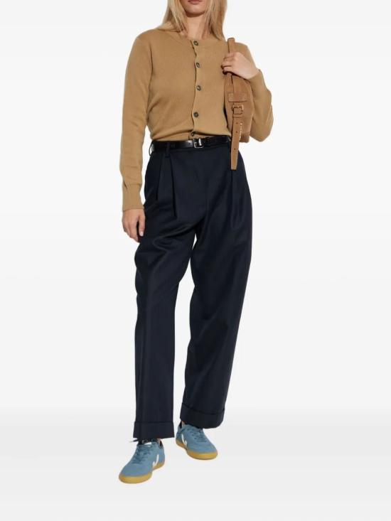 25FW 아미 크루넥 울 가디건 FKC361001 288 CAMEL NOIR - AMI