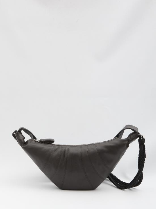 25FW 르메르 그레인드 버팔로 레더 브레이드 미디움 크루아상 백 BG0174 LL0160BR449 BROWN