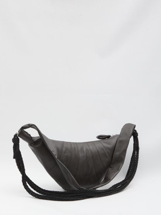 25FW 르메르 그레인드 버팔로 레더 브레이드 미디움 크루아상 백 BG0174 LL0160BR449 BROWN - LEMAIRE