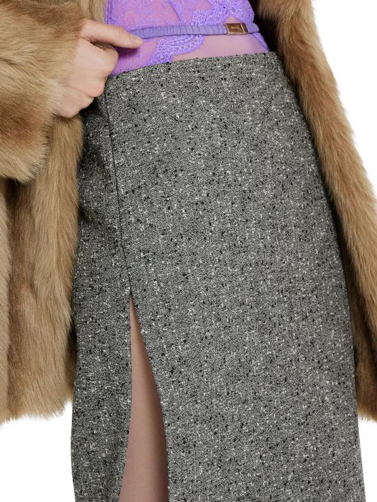 25FW 구찌 씨드 울 스커트 846316ZAT2D9024 GREY - GUCCI