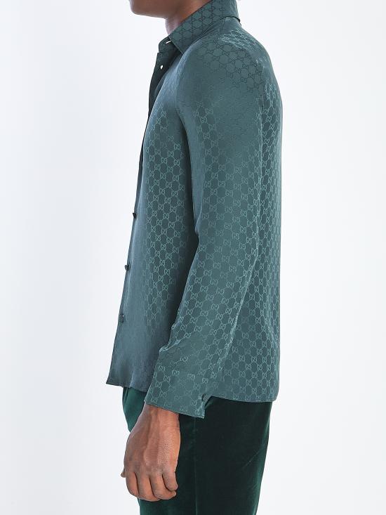 25FW 구찌 실크 자카드 쇼츠 847034ZATF93514 GREEN - GUCCI