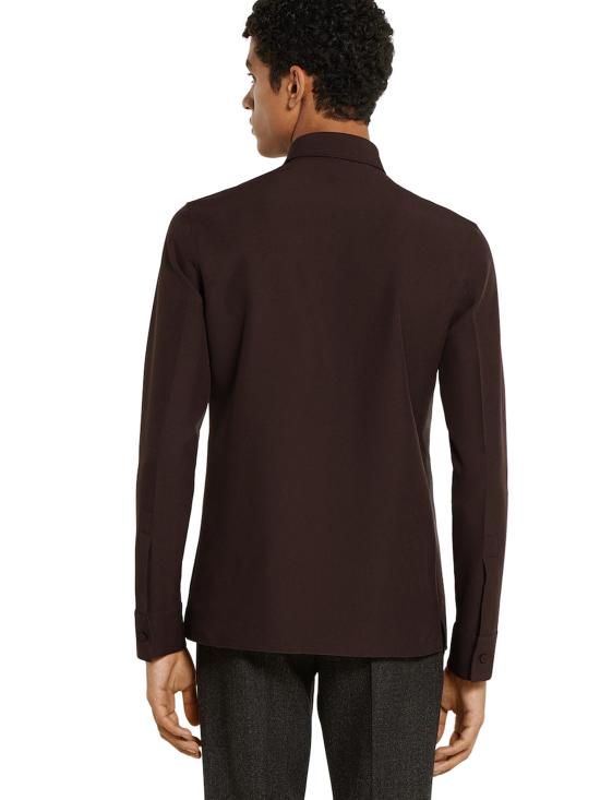 25FW 구찌 홀스빗 디테일 폴리에스터 트윌 셔츠 841624ZAT432518 BROWN - GUCCI