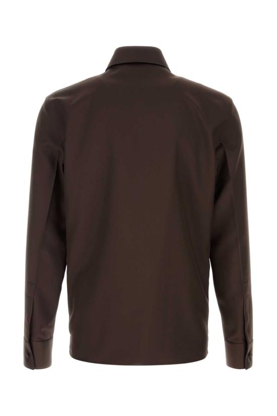 25FW 구찌 홀스빗 디테일 폴리에스터 트윌 셔츠 841624ZAT432518 BROWN - GUCCI