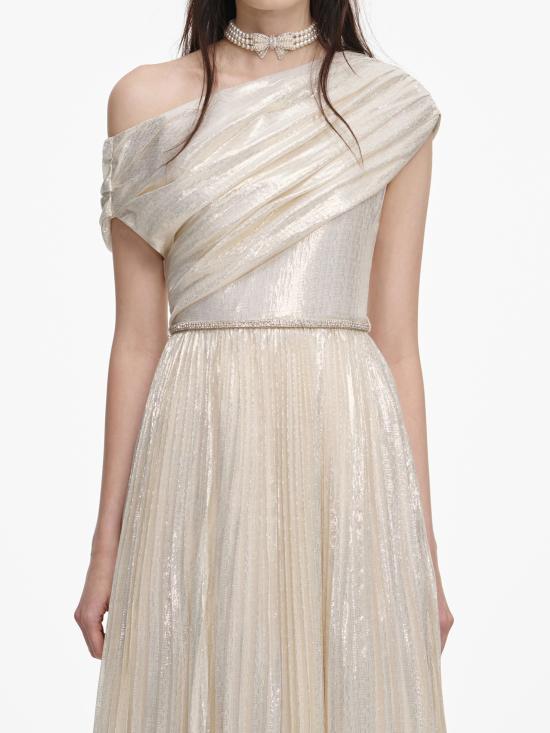 26SS 셀프 포트레이트 미디 원피스 RS26509XCHCHAMPAGNE GOLDEN - SELF PORTRAIT