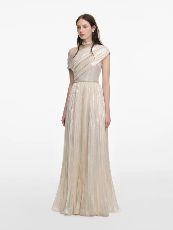 26SS 셀프 포트레이트 미디 원피스 RS26509XCHCHAMPAGNE GOLDEN - SELF PORTRAIT