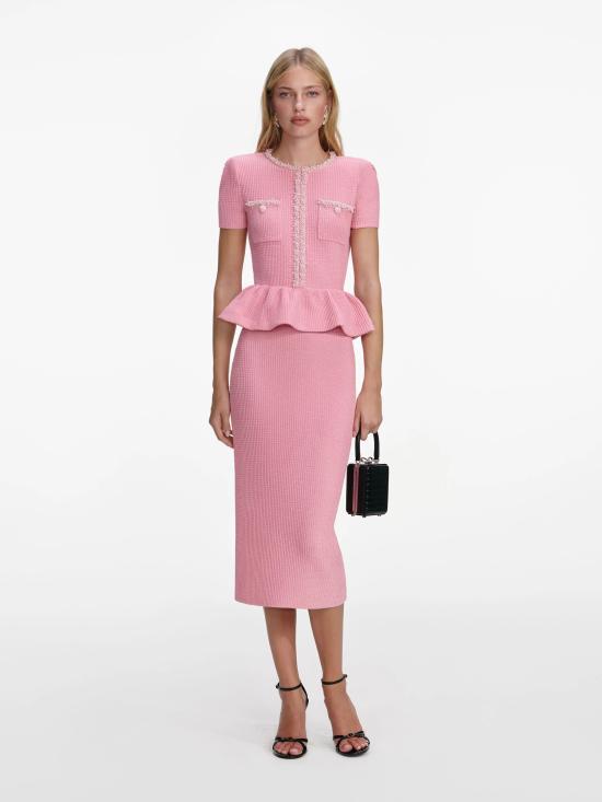 26SS 셀프 포트레이트 미디 원피스 RS26172MPPINK