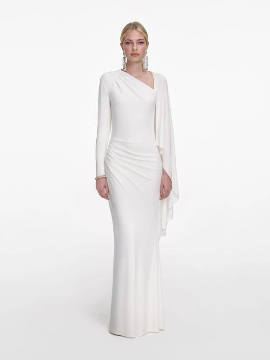 26SS 셀프 포트레이트 미디 원피스 RS26505XWWHITE