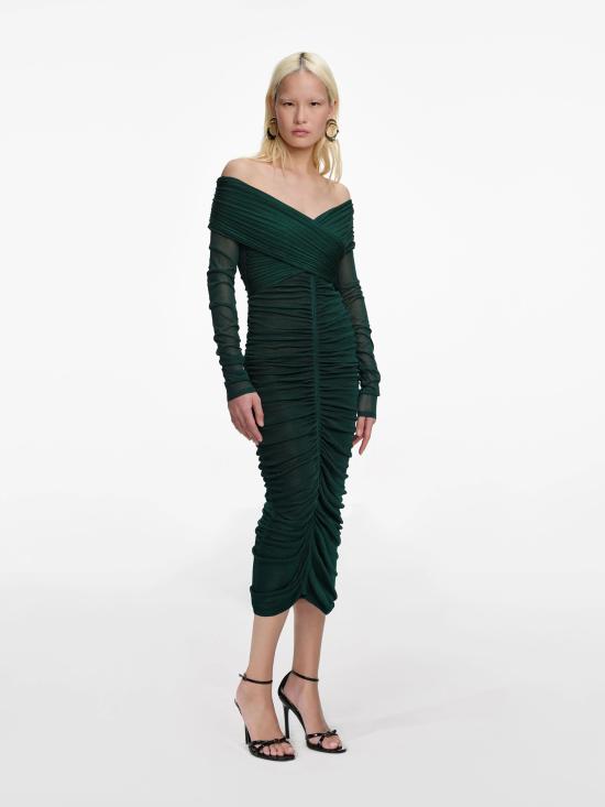 26SS 셀프 포트레이트 미디 원피스 RS26011MAGGREEN - SELF PORTRAIT