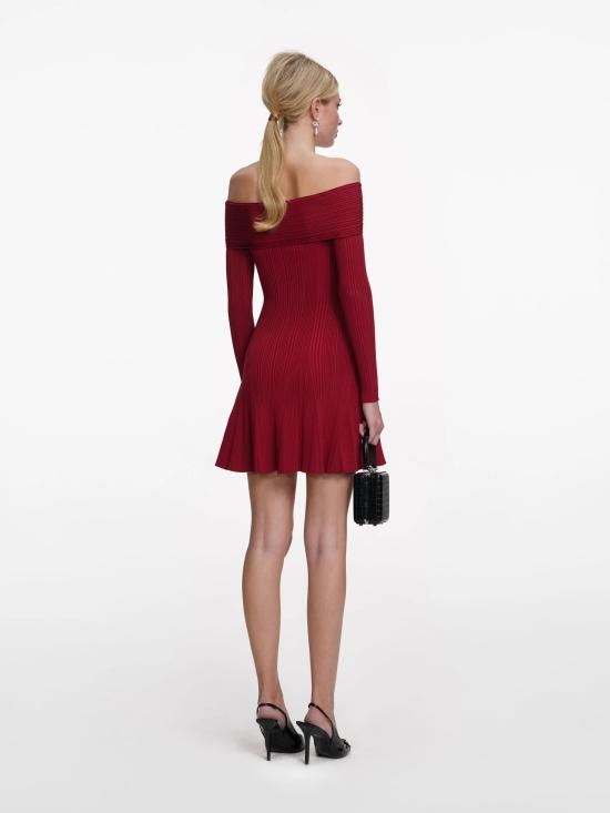 26SS 셀프 포트레이트 미디 원피스 RS26011SABUBURGUNDY RED - SELF PORTRAIT