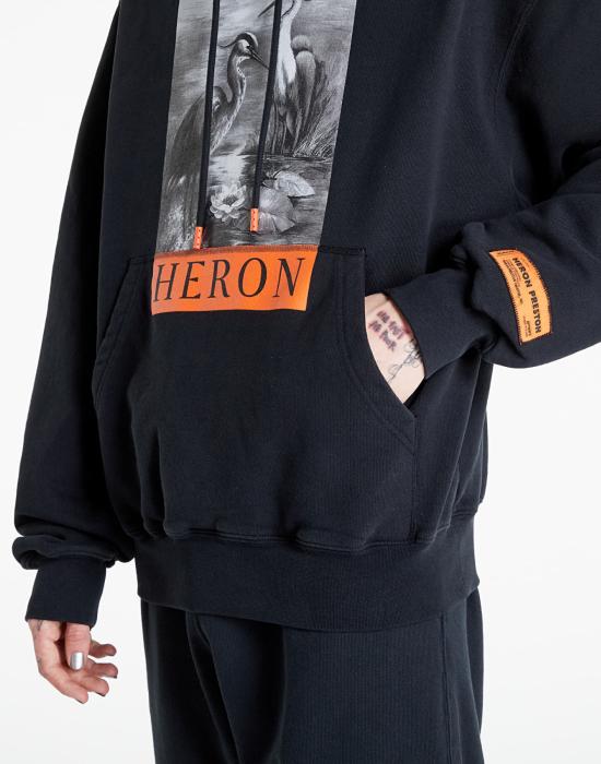 25FW 헤론 프레스톤 후드 티셔츠 HMBB017C99JER0041001 BLACK - HERON PRESTON