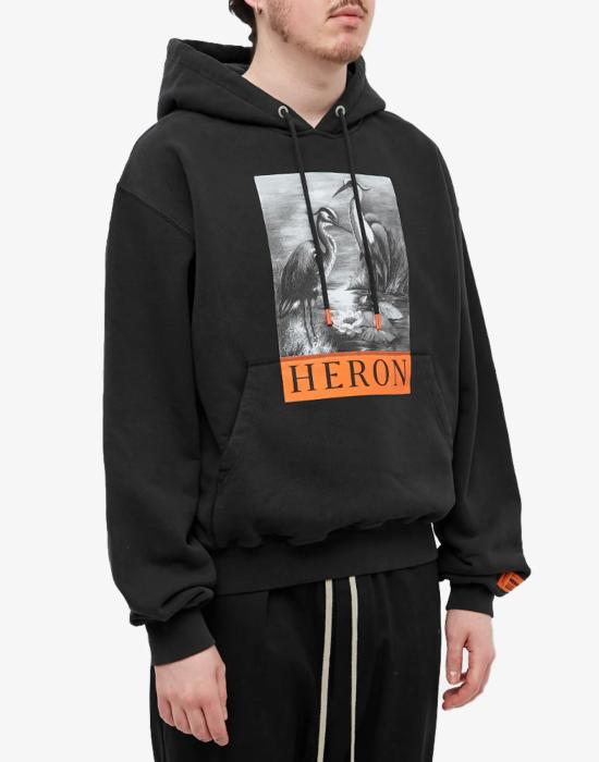 25FW 헤론 프레스톤 후드 티셔츠 HMBB017C99JER0041001 BLACK - HERON PRESTON