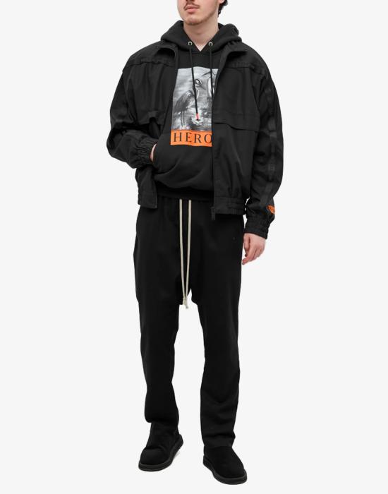 25FW 헤론 프레스톤 후드 티셔츠 HMBB017C99JER0041001 BLACK - HERON PRESTON