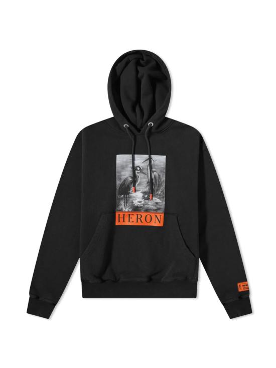 25FW 헤론 프레스톤 후드 티셔츠 HMBB017C99JER0041001 BLACK