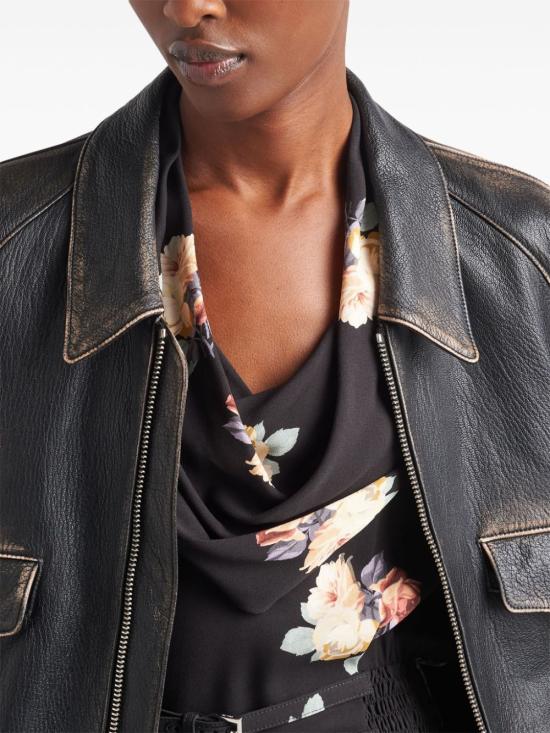 24FW 프라다 미디 원피스 P3N03RSOOO15U1 F0002 BLACK - PRADA