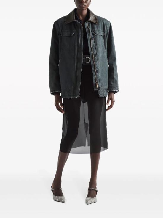  프라다 미디 스커트 P192JGSOOO14XA F0002 BLACK - PRADA