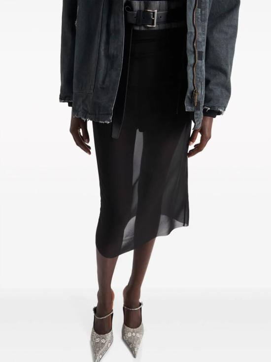  프라다 미디 스커트 P192JGSOOO14XA F0002 BLACK - PRADA