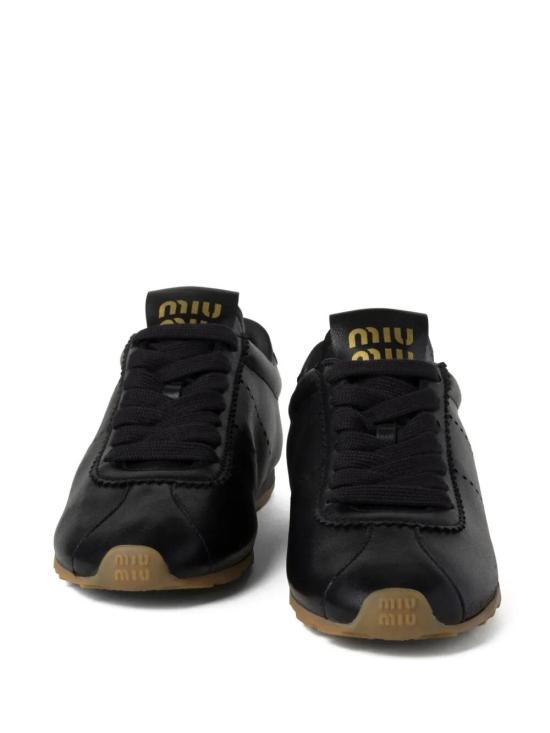 25FW 미우미우 플룸 블리치 스니커즈 5E114EF005038 F0002 BLACK - MIU MIU