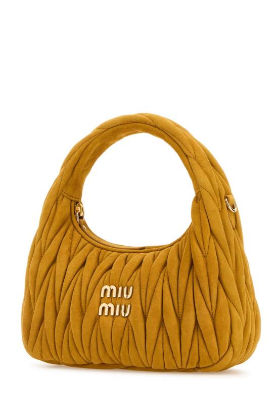 25SS 미우미우 마틀라쎄 완더 레더 토트백 5BC125VOOYAB7O F0R55 YELLOW ORANGE - MIU MIU