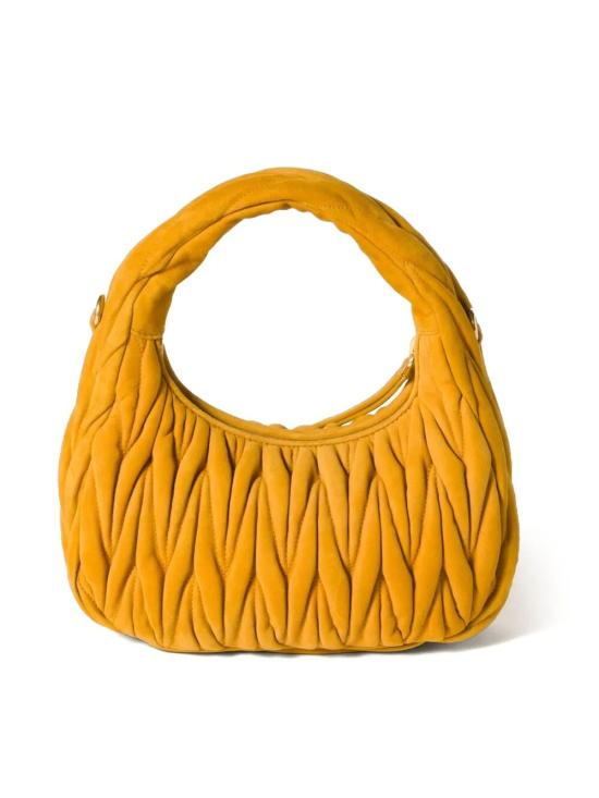 25SS 미우미우 마틀라쎄 완더 레더 토트백 5BC125VOOYAB7O F0R55 YELLOW ORANGE - MIU MIU