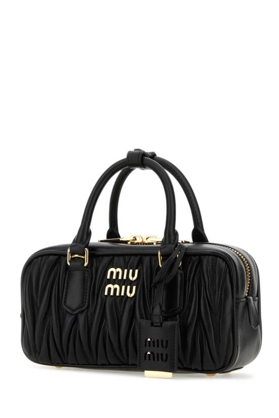 26FW 미우미우 아르카디 로고 토트백 5BB142VOONAN88 F0002 BLACK - MIU MIU