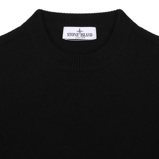 25FW [키즈] 스톤 아일랜드 니트/스웻셔츠 K2S165100002S00M1V0029 BLACK - STONE ISLAND