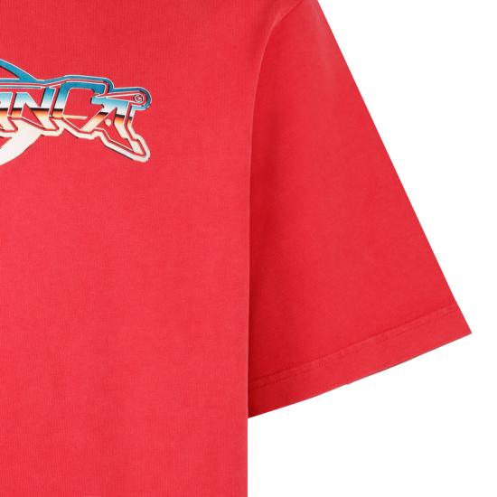 25FW 카사블랑카 반팔 티셔츠 MPF25JTS04401REDCASABLANCACHROME - CASABLANCA