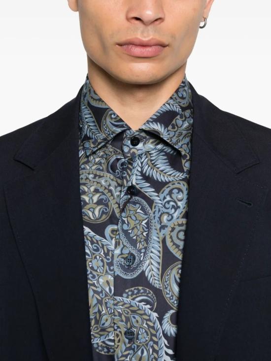 25FW 에트로 긴팔 셔츠 MRIB000199SA5O0 X0883 PRINT ON BLUE BASE - ETRO