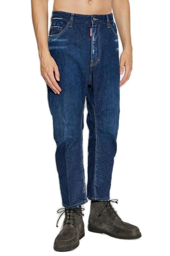 25FW 디스퀘어드2 스트레이트 팬츠 S71LB1638D30011 470 NAVY BLUE - DSQUARED2