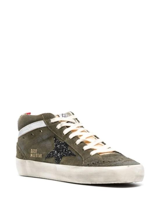26SS 골든구스 미드 스타 스니커즈 GWF00122F003228 35811 OLIVE GREEN YELLOW BLACK ZEBRA SILVER - GOLDEN GOOSE