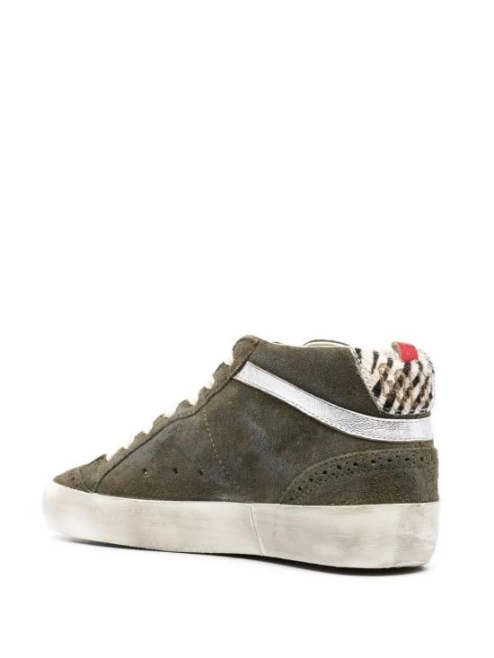 26SS 골든구스 미드 스타 스니커즈 GWF00122F003228 35811 OLIVE GREEN YELLOW BLACK ZEBRA SILVER - GOLDEN GOOSE