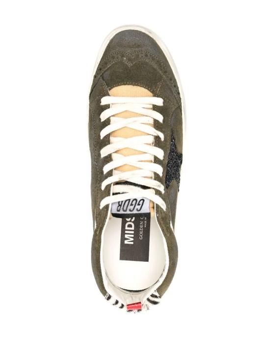 26SS 골든구스 미드 스타 스니커즈 GWF00122F003228 35811 OLIVE GREEN YELLOW BLACK ZEBRA SILVER - GOLDEN GOOSE