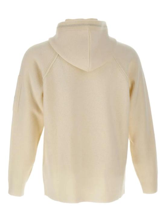 25FW 씨피 컴퍼니 램스울 GRS 후드 풀 집 스웨터 19CMKN057A110149A 103 GAUZE WHITE - C.P. COMPANY