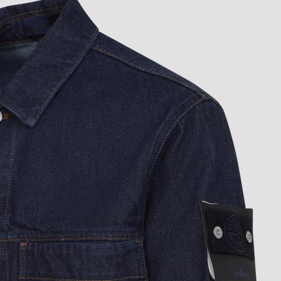 25FW 스톤 아일랜드 Q100027 포벳 버튼 코치 자켓 K2S15Q100027S00J7 VJ201 BLUE RINSE - STONE ISLAND