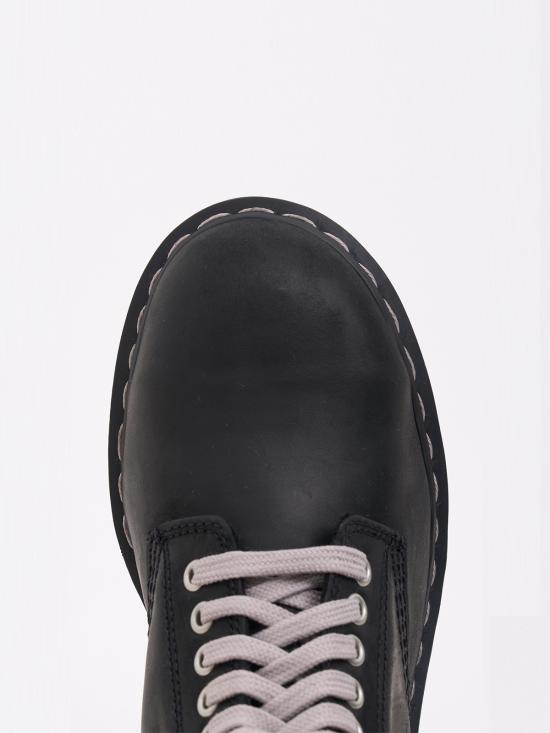  릭 오웬스 쿼드 솔 스틸 토 부츠 MD02E6813900109 BLACK - RICK OWENS