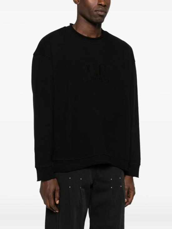 25FW 씨피 컴퍼니 아세로 플리스 모크넥 스웨트셔츠 19CMSS246A110501G BLACK999 - C.P. COMPANY