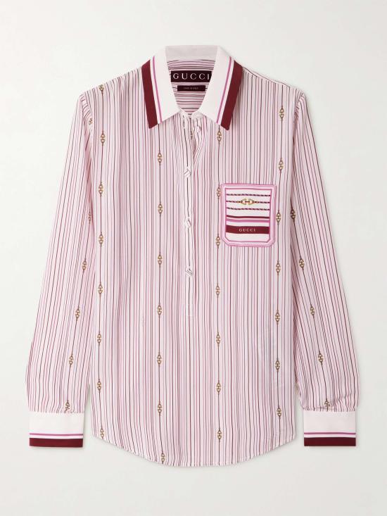 25SS 구찌 셔츠 818456ZASNN9779 WHITE PINK DOM