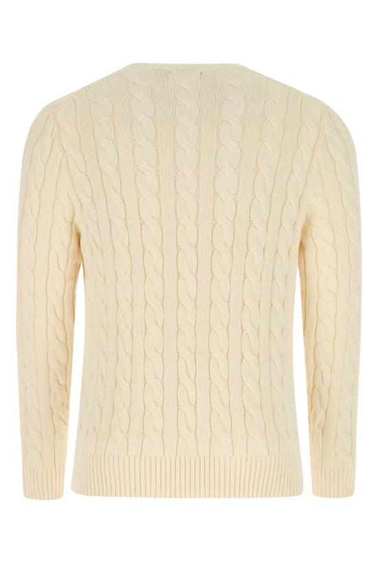 26SS 폴로 랄프로렌 로고 자수 케이블 니트 스웨터 710775885 024 White - POLO RALPH LAUREN